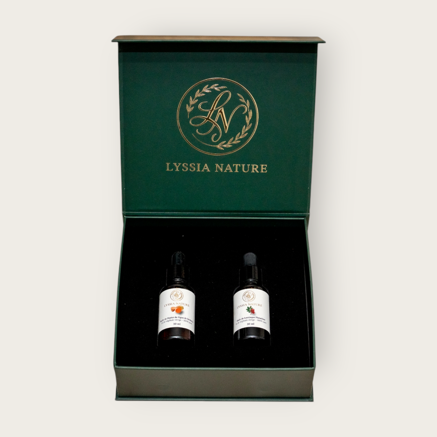 Coffret Duo d’Huiles Précieuses – Pepins de Figue de Barbarie & Lentisque Pistachier (2 x 30 ml)